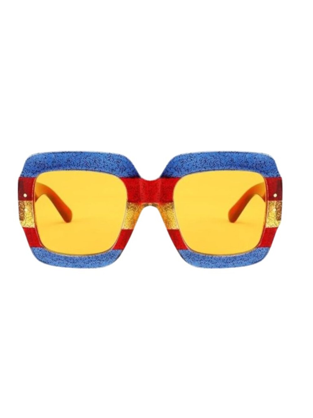 Funky Sunglasses Multicolor Square Vintage 70s Inspired